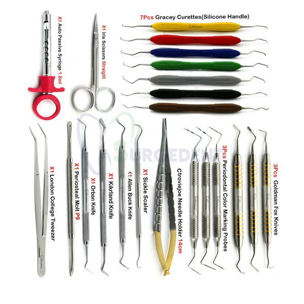 Srp Instruments Periodontal Scaling Instruments Set - surgedent